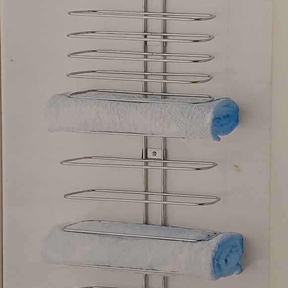 Towel Holder NEW Large Wall Mounted Silver Chrome - Picture 4 of 7